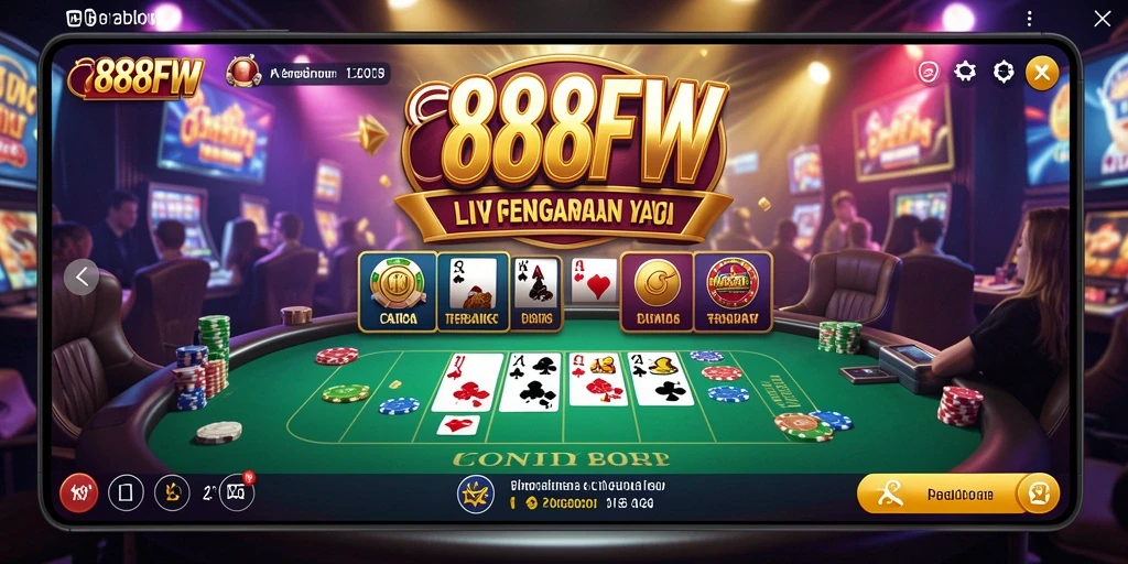 Tampilan menarik dari gameplay Live Casino di 888FW.