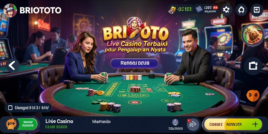 Gameplay Live Casino di BRIOTOTO yang menegangkan dan interaktif.