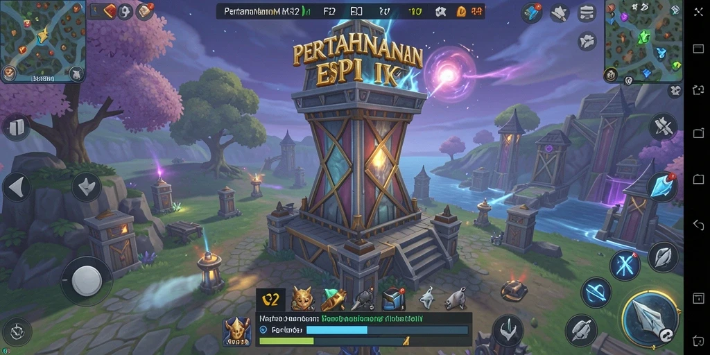 Gameplay seru dengan berbagai pilihan menara di F32.