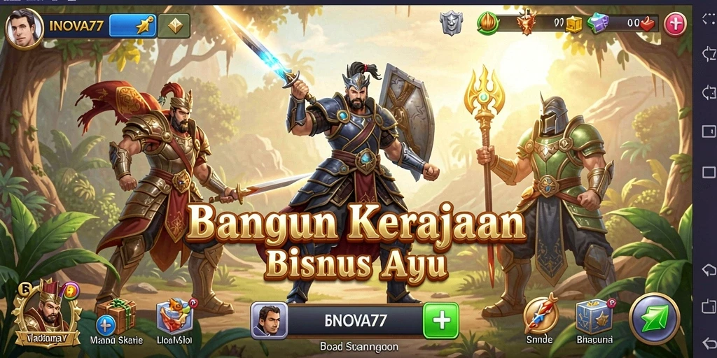 Screenshot INOVA77 menampilkan gameplay Tycoon yang menarik.