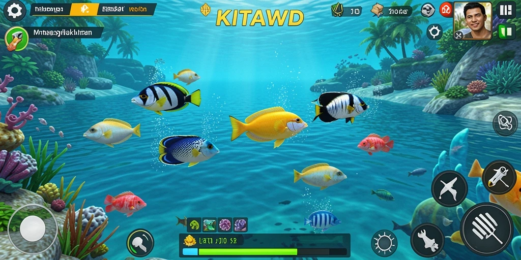 Tampilan gameplay seru dari game Tembak Ikan.