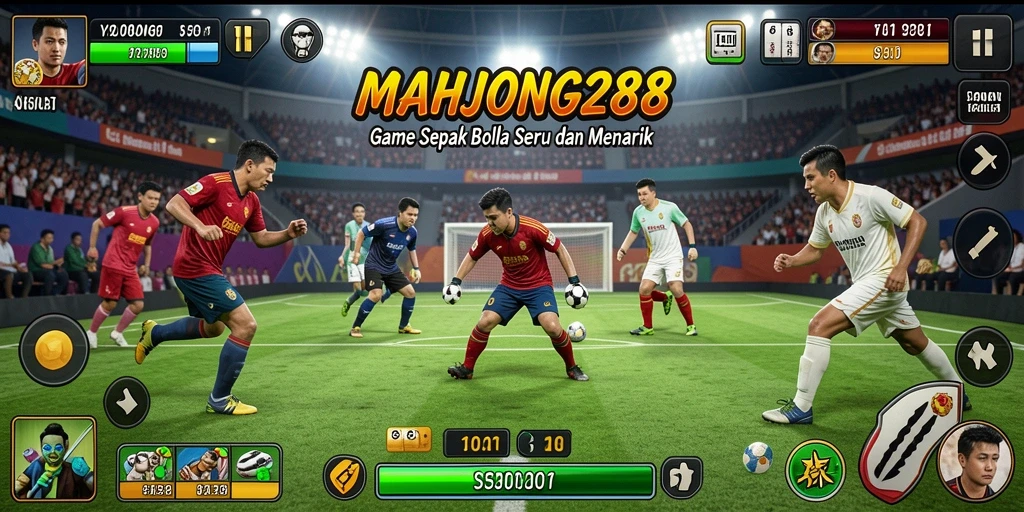 Tampilan menarik dari gameplay sepak bola di MAHJONG288.