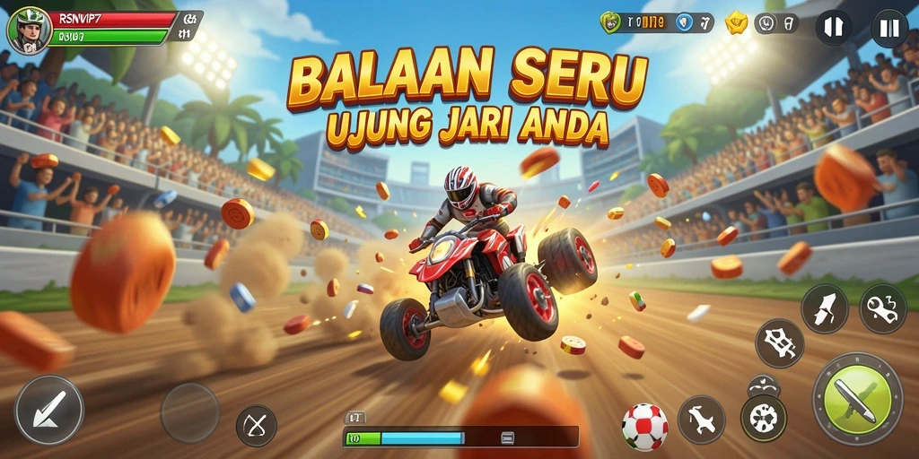 Tampilan menarik dari gameplay Racing RSNVIP7
