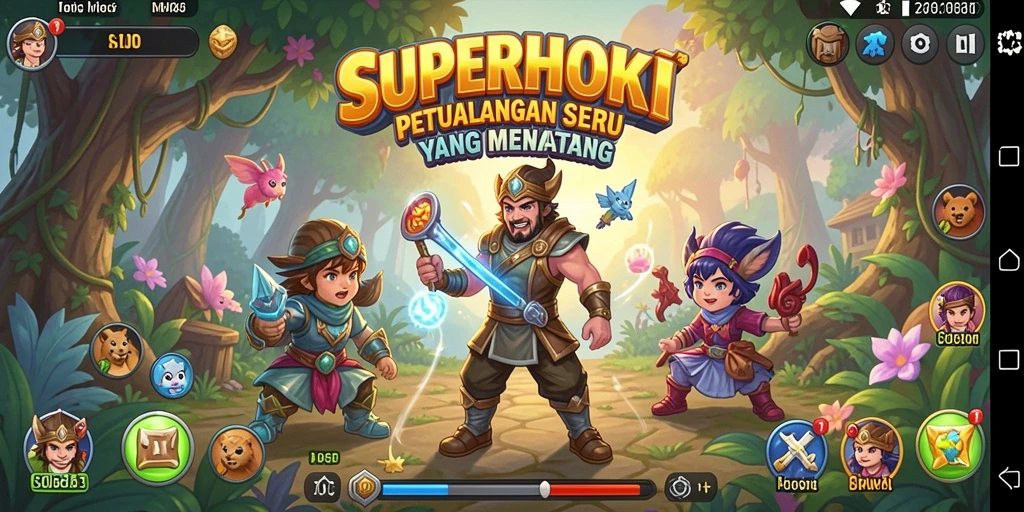 Gameplay SUPERHOKI yang seru dan penuh tantangan.