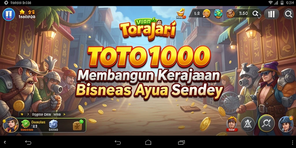 Gameplay seru TOTO1000 menampilkan pembangunan bisnis yang strategis.
